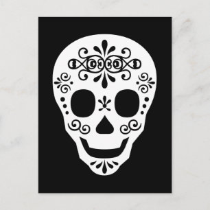Lady Sugar Skull van Leslie Peppers Briefkaart
