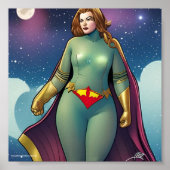 Lady Superhero Poster (Voorkant)