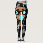 Lady Survivor Black Power Legging voor vrouwen (Voorkant)