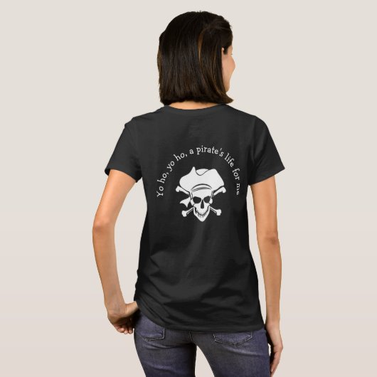 Lady Swashbuckler Pirate Party T-Shirt (Achterkant volledig)