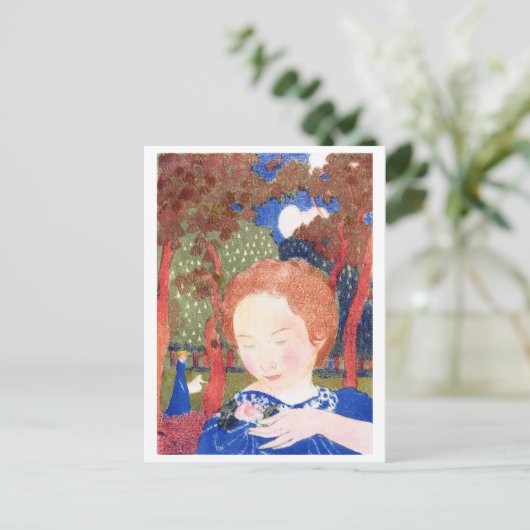 Lady Touching the Corsage, Maurice Denis Briefkaart (Staand voorkant)