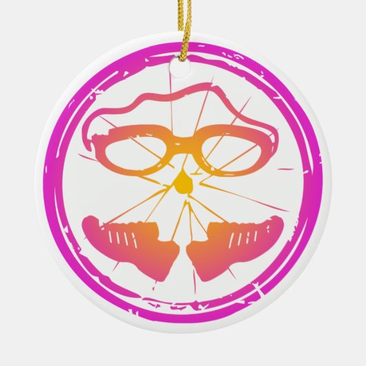 Lady Triathlon Keramisch Ornament (Voorkant)