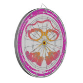 Lady Triathlon, vrouwelijke triatlon Dartbord (Voorkant Links)