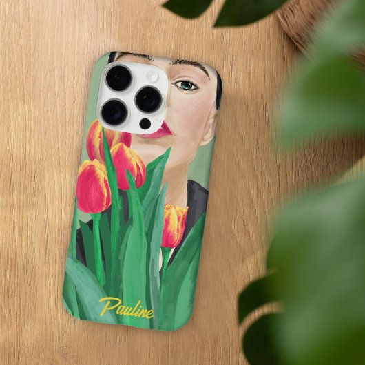 Lady & Tulip Groen Sinaasappel Modern Graphic Pain Case-Mate iPhone Case