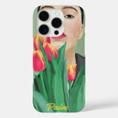 Lady & Tulip Groen Sinaasappel Modern Graphic Pain Case-Mate iPhone Case (Achterkant)