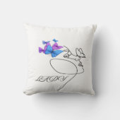 Lady Typography Throw Pillow – Chic & Stylish Home Kussen (Voorkant)