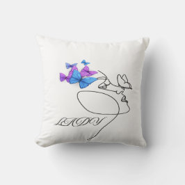 Lady Typography Throw Pillow – Chic & Stylish Home Kussen