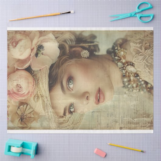  Lady uit Jazz Era Decoupage Tissuepapier (Craft)