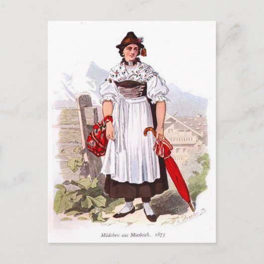 Lady uit München, 1873 Briefkaart (Voorkant)