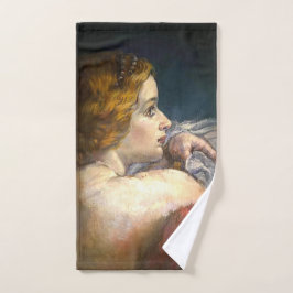 Lady under the Moon Elegant Bath Towels Bad Handdoek