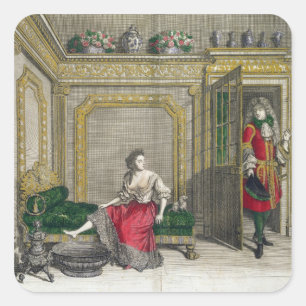 Lady undressing for the bat, gepubliceerd onder c. vierkante sticker