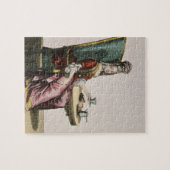 Lady Using Coffee, mode bord, c.1695 (engravi) Legpuzzel (Horizontaal)