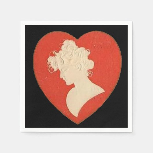 Lady Valentijn Papieren servetten (Voorkant)