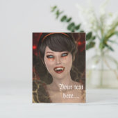 Lady Vamp Briefkaart (Staand voorkant)