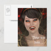 Lady Vamp Briefkaart (Voorkant / Achterkant)
