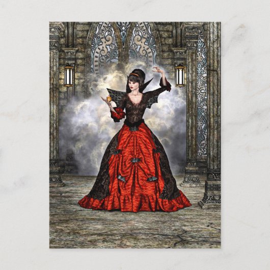 Lady Vamp Briefkaart (Voorkant)