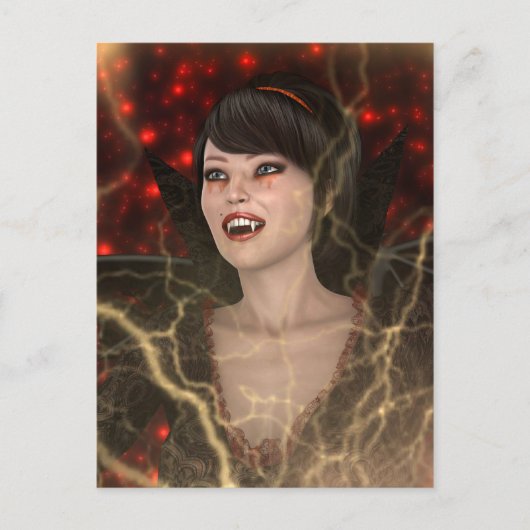 Lady Vamp Briefkaart (Voorkant)