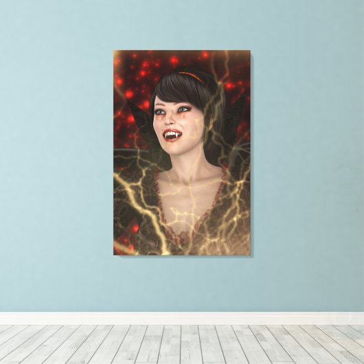 Lady Vamp Canvas Afdruk (Insitu (Houten vloer))