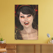 Lady Vamp Canvas Afdruk (Insitu (Woonkamer))