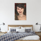 Lady Vamp Canvas Afdruk (Insitu (Slaapkamer))