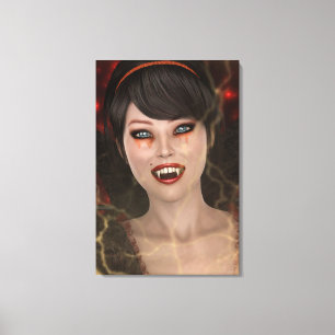 Lady Vamp Canvas Afdruk