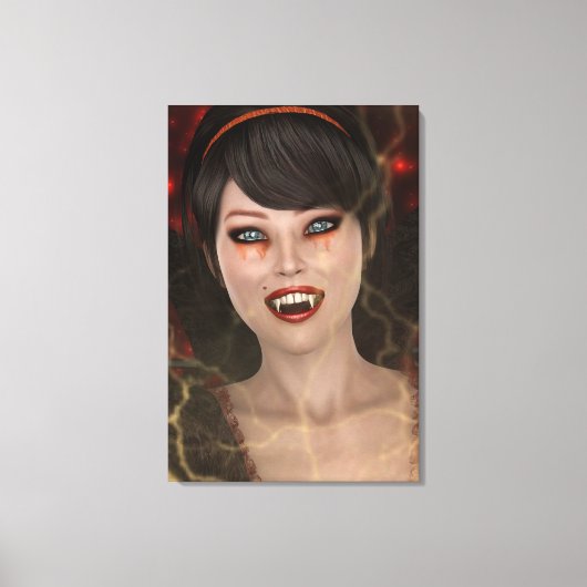 Lady Vamp Canvas Afdruk (Voorkant)