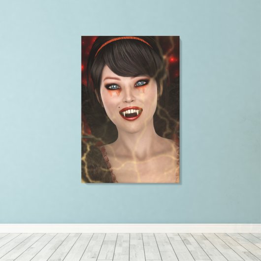 Lady Vamp Canvas Afdruk (Insitu (Houten vloer))