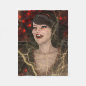 Lady Vamp Fleece Deken (Voorkant)