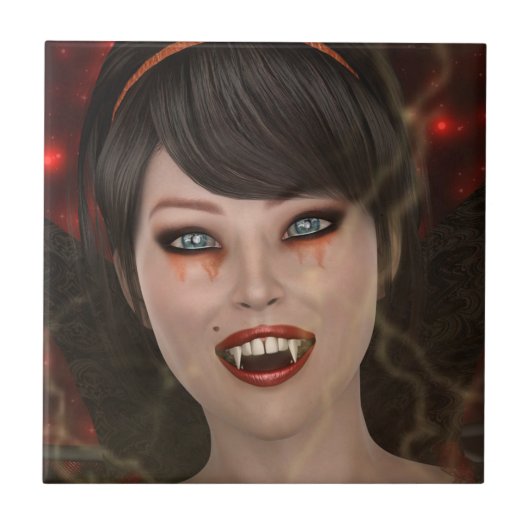 Lady Vamp Tegeltje (Voorkant)