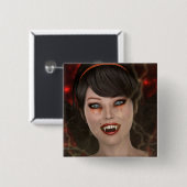 Lady Vamp Vierkante Button 5,1 Cm (Voorkant /achterkant)