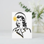 Lady van 1940 briefkaart (Staand voorkant)