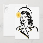 Lady van 1940 briefkaart (Voorkant / Achterkant)