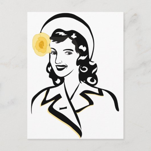 Lady van 1940 briefkaart (Voorkant)