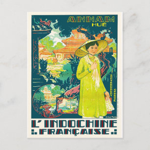 Lady van Annam Hue, stad Vietnam, Azië Briefkaart