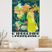Lady van Annam Hue, stad Vietnam, Azië Poster (Keuken)