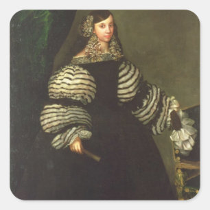 Lady van de familie Medinaceli, c.1683 Vierkante Sticker