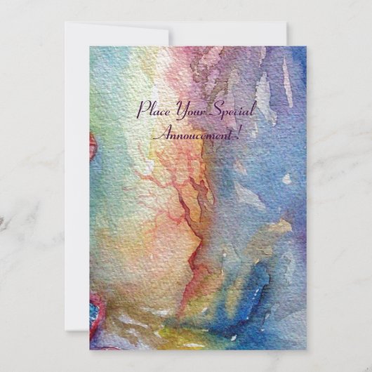 LADY VAN DE LAK, levendig blauw roze Kaart (Achterkant)