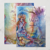 LADY VAN DE LAK, levendig blauw roze Kaart (Voorkant / Achterkant)