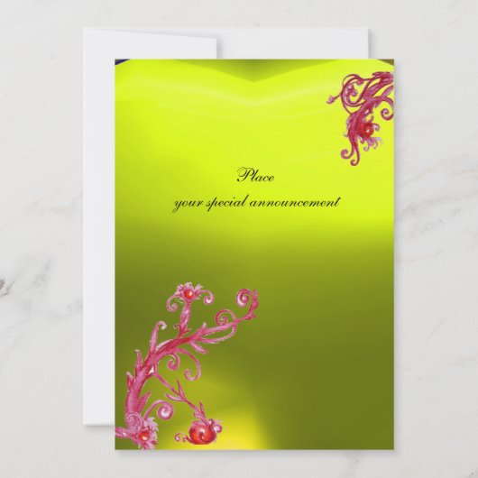 LADY VAN DE LAK, levendig, lichtblauw, roze geel Kaart (Achterkant)