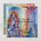 LADY VAN DE LAKE levendig lichtblauw, paars wit Aankondiging (Voorkant / Achterkant)