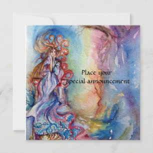 LADY VAN DE LAKE levendig lichtblauw, paars wit Aankondiging