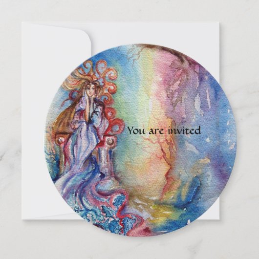 LADY VAN DE LAKE levendig lichtblauw, paars wit Kaart (Voorkant)