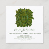 Lady van Greenwood Wicca Vierkante Visitekaartje (Achterkant)