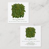 Lady van Greenwood Wicca Vierkante Visitekaartje (Voorkant / Achterkant)