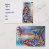 LADY VAN HET ETIKET paars rood blauw Visitekaartje (Voorkant / Achterkant)