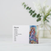 LADY VAN HET ETIKET paars rood blauw Visitekaartje (Staand voorkant)