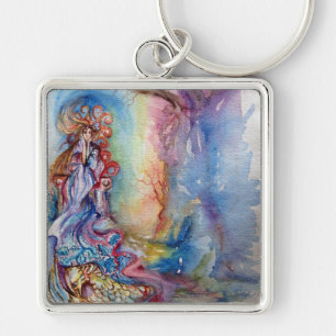 LADY VAN HET MERK Fantasy Pink Blue Sleutelhanger