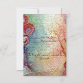 LADY van het merk, levendige blauwe roze rsvp Kaart (Achterkant)