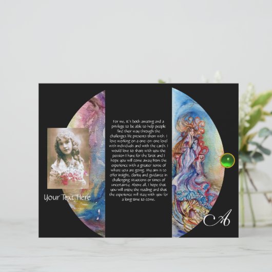 LADY VAN HET MERK MONOGRAM 3-voudig brochure (Staand voorkant)