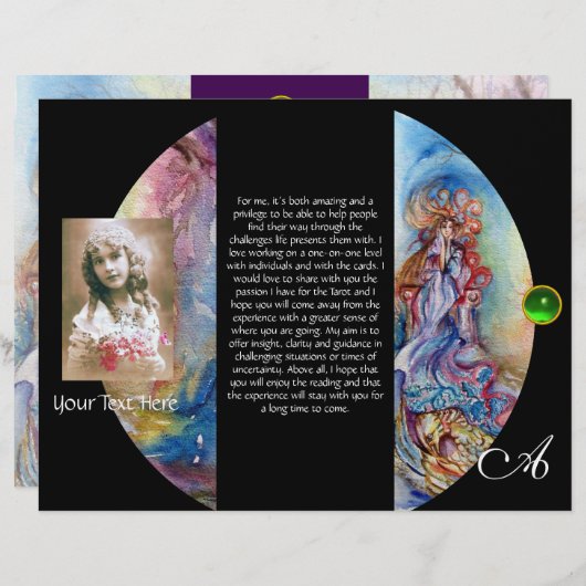 LADY VAN HET MERK MONOGRAM 3-voudig brochure (Voorkant / Achterkant)